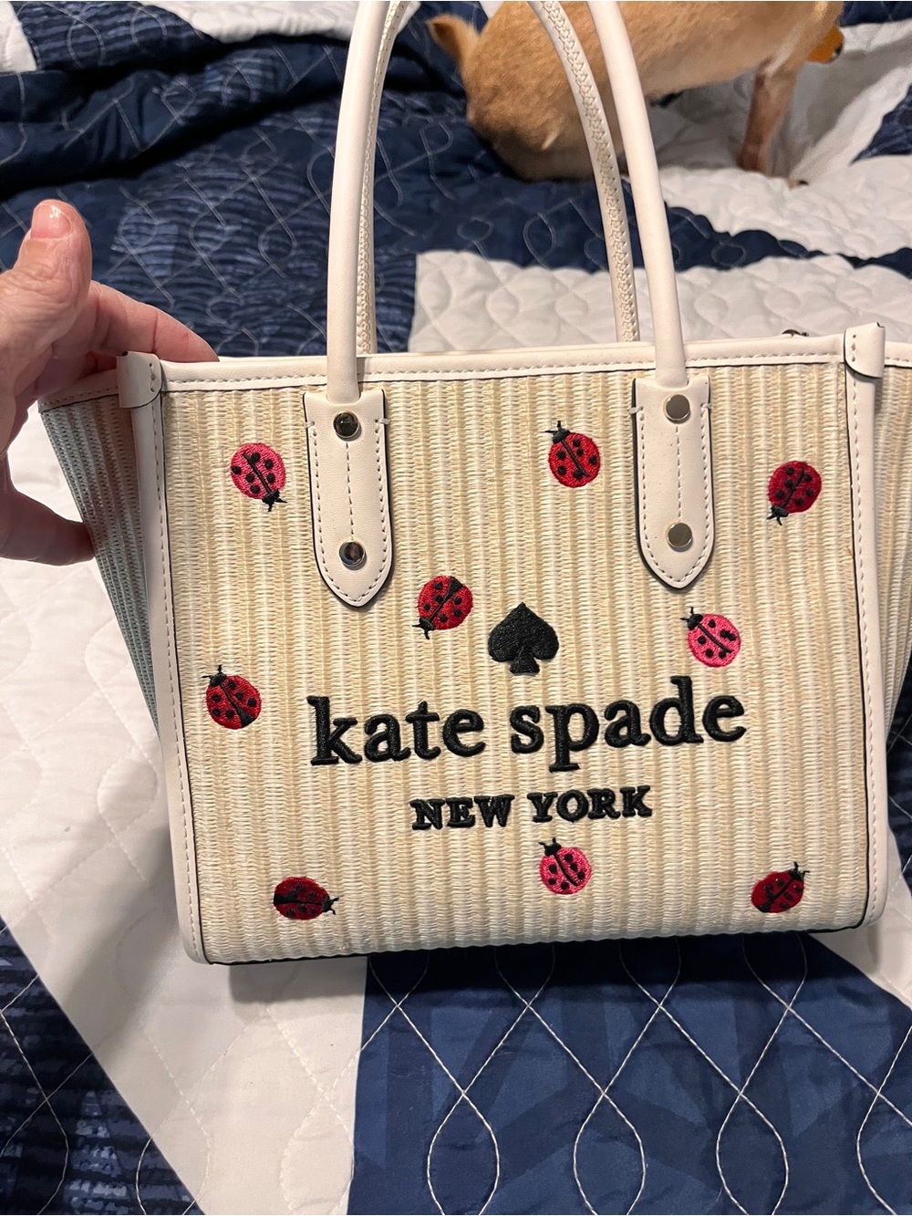 kate spade Tote with Red Ladybug Embroidery - Picture 2 of 11
